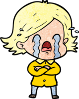 cartoon woman crying png