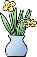 cartoon flowers in vase png