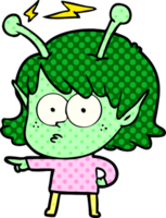 Cartoon Alien-Mädchen png