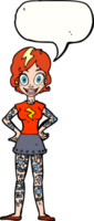 cartoon woman with heavy tattoos with speech bubble png