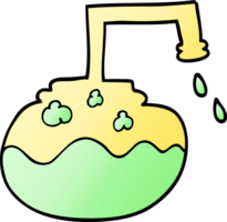 cartoon doodle bubbling chemicals png