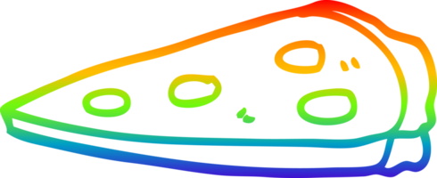 arcobaleno pendenza linea disegno di un' cartone animato Pizza png