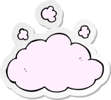 autocollant d'un nuage rose pelucheux de dessin animé png