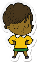 sticker of a cartoon woman png