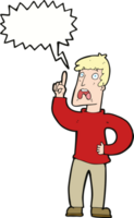 cartoon man with complaint with speech bubble png