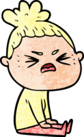 cartoon angry woman png