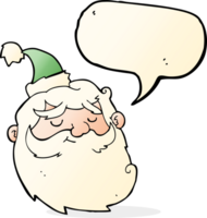 cartoon santa claus face with speech bubble png