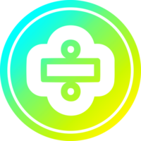 division signe circulaire icône avec cool pente terminer png