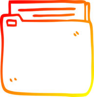 warm gradient line drawing of a cartoon file png