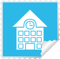 plein pellen sticker tekenfilm van een stad- huis png