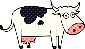 cartoon doodle farm cow png