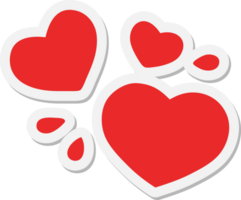 love hearts thumping sticker png