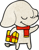 cartoon christmas elephant png