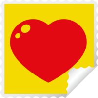 hjärta peeling klistermärke grafisk illustration fyrkant peeling klistermärke png