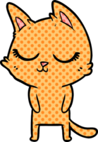 gato de desenho animado calmo png