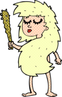 cartoon cave woman png