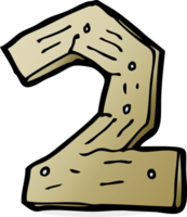 cartone animato di legno numero png