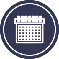 monthly calendar circular icon symbol png