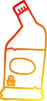 warm gradient line drawing of a cartoon bleach cleaner png