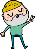 cartoon man with beard png