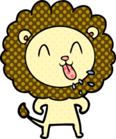 heureux, dessin animé, lion png