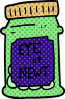 cartoon doodle eye of newt bottle png