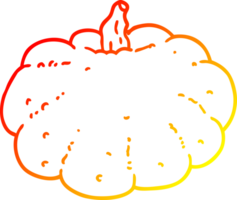 warm gradient line drawing of a cartoon pumpkin png