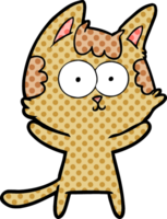 chat de dessin animé heureux png