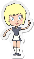 sticker of a cartoon maid png