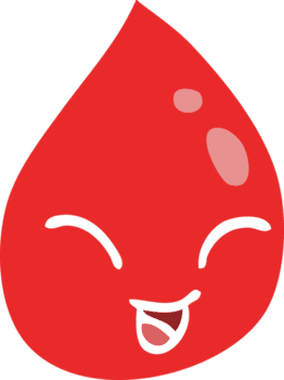 Cartoon-Doodle-Blutstropfen png