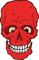 cartoon spooky skull png