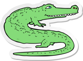 sticker of a cartoon crocodile png