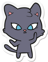 Aufkleber einer niedlichen Cartoon-Katze png