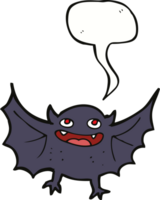 Cartoon-Vampirfledermaus mit Sprechblase png