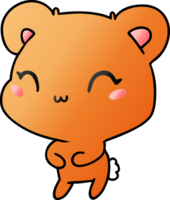 gradient cartoon illustration kawaii cute teddy bear png