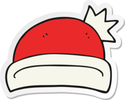 sticker of a cartoon christmas hat png