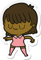 sticker of a cartoon woman png