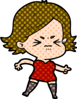 cartoon angry girl png