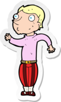 sticker of a cartoon man in loud clothes png