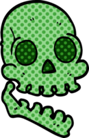 cartoon doodle happy skull png