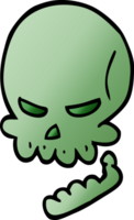 cartoon doodle halloween skull png