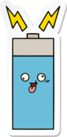 sticker of a cute cartoon battery png