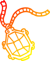 chaud pente ligne dessin de une dessin animé coûteux bijoux png