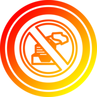 papierlos Büro kreisförmig Symbol mit warm Gradient Fertig png