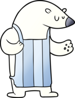 cartoon polar bear chef png