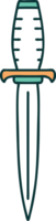 iconic tattoo style image of a dagger png