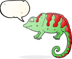hand drawn speech bubble cartoon chameleon png