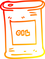 warm gradient line drawing of a cartoon olive oil png