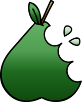 gradient shaded cartoon of a pear png