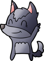 friendly cartoon wolf png